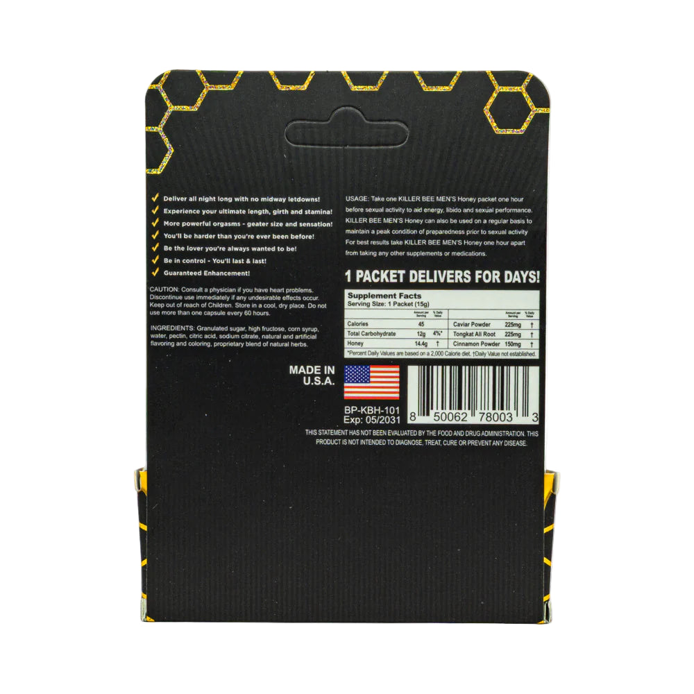 Killer Bee Honey For Him - 24 Pack